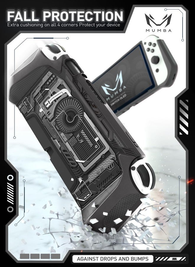 Mumba Dockable Case for Nintendo Switch OLED 2021, [Blade Series] TPU Grip Protective Cover Accessories Compatible with Nintendo Switch OLED 7 Inch and Joy-Con Controller (Cobalt) - Image 4